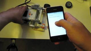 LEGO NXT and iPhone talk over Bluetooth [upl. by Shayla]