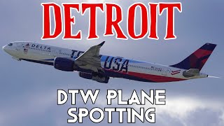 50 Minutes of Plane Spotting at Detroit Metro Airport DTW Delta Team USA amp More Special Liveries 4K [upl. by Delaney635]