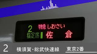 東京駅 横須賀・総武快速線 新発車メロディー 「横浜4番」「横浜41番」「東京2番」「東京21番」 [upl. by Otilrac]