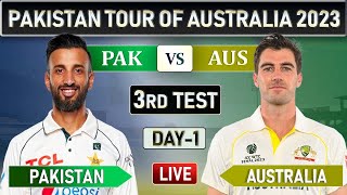 PAKISTAN vs AUSTRALIA 3rd Test MATCH LIVE COMMENTARY  PAK vs AUS LIVE [upl. by Enybor]