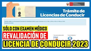 ¿Cómo revalidar mi licencia de conducir 2023 Revalidación Brevete 2023 por Internet [upl. by Placido991]