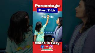 Easy Maths Trick 🔥 Percentage Trick Maths is Easy Short Tricks vedicmaths shorts ytshort fun [upl. by Ahaelam819]