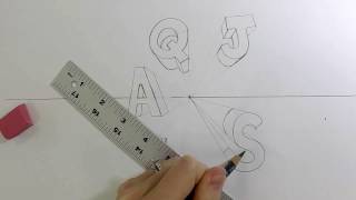 How To Draw Letters in 1Point Perspective [upl. by Marx]