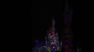 Disney Villains Drones for Halloween  Disney Electrical Sky Parade Paris shorts disney villains [upl. by Ateekahs]