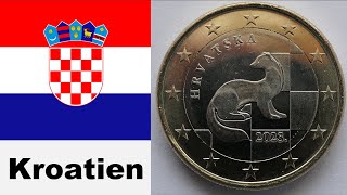 KROATIEN  Die ersten Euromünzen 2023  Alte und neue Währung im Vergleich  Teil 24 [upl. by Ysle]