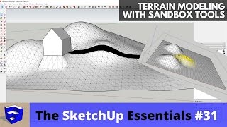 Terrain Modeling in SketchUp with Sandbox Tools  The SketchUp Essentials 31 [upl. by Marcoux]