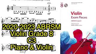 20202023 ABRSM VIOLIN EXAM Grade 8 C 3 [upl. by Hillell]