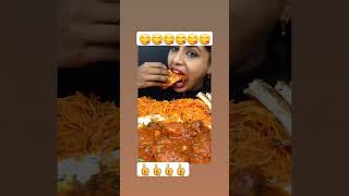 eating spicy food 😋😋 food asmr foodie eatingshow mukbang foodie [upl. by Yelsnya]