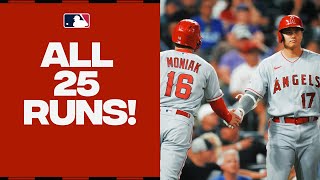 25 RUNS All runs from the Angels 251 win over the Rockies [upl. by Otiragram909]