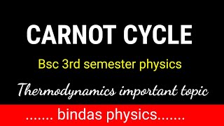 carnot cycle  carnot cycle thermodynamics  carnot cycle bsc 2nd year [upl. by Nwahsud882]