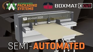 SemiAutomatic Box Making Machine  BOXMAT XCUT [upl. by Yentruocal]