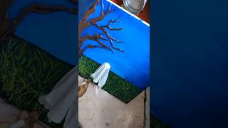 3d Landscape Sculpture Painting With acrylic paint art landscapepainting [upl. by Ahmar]