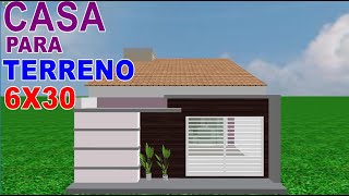 CASA EM TERRENO 6X30 PERFEITA PARA CONSTRUIR [upl. by Nahtanoy]