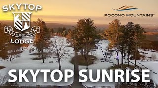 Sunrise amp Snowstorm over Skytop Lodge  December Timelapse [upl. by Annoyed667]