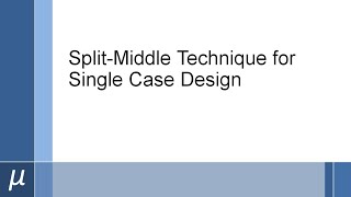 Split Middle Technique for Graphing Single Case Design Research [upl. by Wescott]