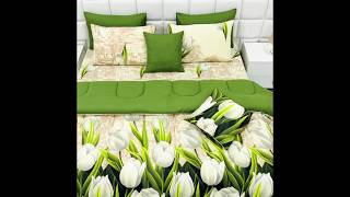 8 PCs Winter Comforter Set Tulip Green bestseller comforter winterduvet comforter saleupto70 [upl. by Elac]