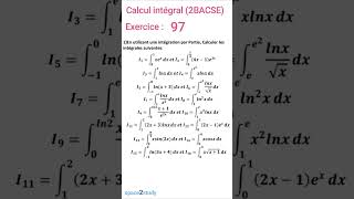 Exercice 97 Calcul intégral 2BACSE SPACE2STUDY MATHS [upl. by Doig819]