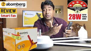 Atomberg Efficio  Smart Ceiling Fan1200 mm BLDC Motor with Remote  Review Unboxing amp Installation [upl. by Peadar]