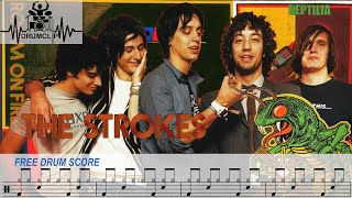 The Strokes  Reptilia Drum Score [upl. by Aehsal]