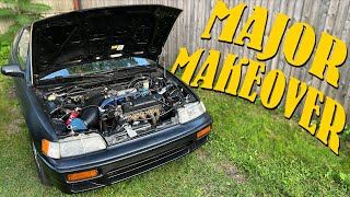 Budget Honda CRX Engine Bay Makeover [upl. by Nicoline]