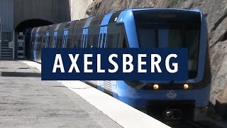 Axelsbergs station röd linje Stockholms tunnelbana 2016 [upl. by Nadbus]