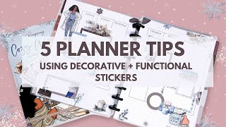 5 Beginner Planner Tips for Using Functional and Decorative Stickers in Your Planner [upl. by Townshend808]