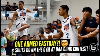 Hansel Emmanuel One Arm EASTBAY Shuts Gym Down Under Armour Dunk Contest Highlights [upl. by Anaerol689]