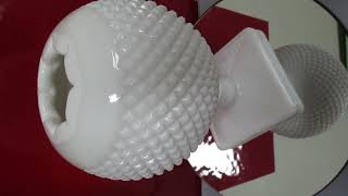 Westmoreland English Hobnail 7quot Milk Glass Ivy Cutting Bowl Pedestal Vase VTG [upl. by Gem]