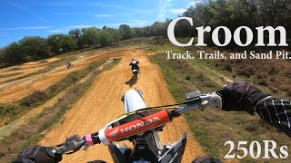 Honda CR250R TRX250R Croom Track Trail A and Sand Pit Enduro MX [upl. by Ardnalak]