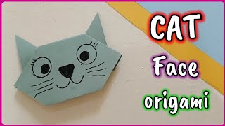 Easy cat face mask making  Origami CAT Face [upl. by Conner]