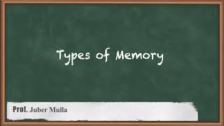 Types of Memory  Embedded Hardware  Embedded System and RTOS [upl. by Ahsiak]