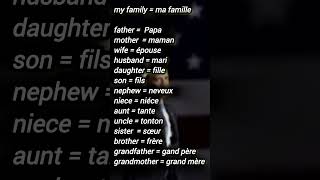 vocabulaire  La famille en anglais [upl. by Hosbein]