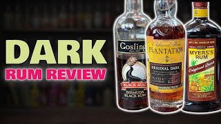 DARK RUM Comparison  Plantation vs Goslings vs Myers RUM REVIEW [upl. by Metah]