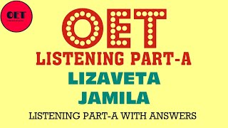 OET Listening practice material PartA Lizaveta amp Jamila [upl. by Adnovahs230]