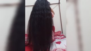 long hair heavy oiling  long hair oiling and combing long hair oiling and bun [upl. by Yk]