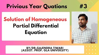 Solution of Homogeneous Partial Differential Equations [upl. by Leela786]