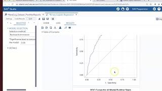 Video 10  SAS Studio for Logistic Regression  ROC Curve amp HosmerLemeshow GoodnessofFit Analysis [upl. by Deryl]