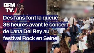 Une foule immense attend Lana Del Rey à quelques heures de son concert au festival Rock en Seine [upl. by Ytineres482]