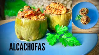 ALCACHOFAS Rellenas de CARNE 😋 Receta Facil y Rapida ✅  GUILLE RODRIGUEZ [upl. by Gnehs]