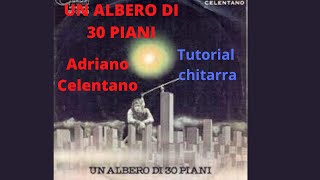 UN ALBERO DI 30 PIANI ADRIANO CELENTANO TUTORIAL CHITARRA [upl. by Reahard]