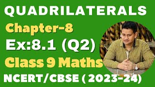 Quadrilaterals Class 9  Ex 81 Q 2 Class 9 Class 9 Maths Chapter 8  NEW NCERT [upl. by Ahseal]