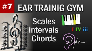 7 Practice Session  Scales Intervals Chords  Hand Free Ear Training [upl. by Fates]