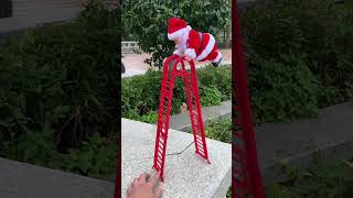 Santa Claus climb stairs toys kibtoy toys toy cute funny christmastreetoys [upl. by Swithbert]