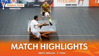 Teqball Tour  Grindsted  Mens Singles  Final  Match Highlights [upl. by Olfe]