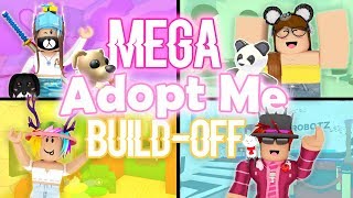 MEGA Adopt Me BuildOff Panda Vs 3 YouTubers [upl. by Elaina]