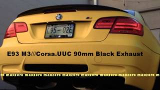 E93 M3 matte yellowcorsa 90mm black tip exhaust [upl. by Lidda]