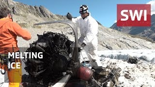 Parts of US plane wreck pulled from glacier 70 years on [upl. by Janis]