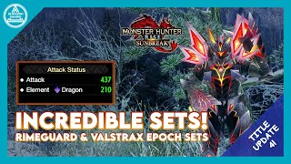 【MHR Sunbreak】Title Update 4 Armors are Incredible Rimeguard and Valstrax Epoch Armor Sets [upl. by Chrissy]