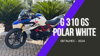 BMW G310 GS Polar White 2024 em detalhes [upl. by Hanonew201]