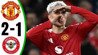 Manchester United v Brentford 21 Match Highlights [upl. by Asilad]